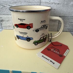 Gift Republic Enamel Coffee Mug Novelty Mug Foreign Cars Muscle Roadster SUV NWT
